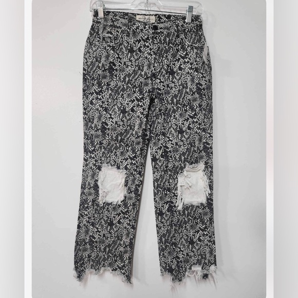 Free People We The Free Jeans Maggie Printed Jeans Size 24. B19 - Picture 4 of 6